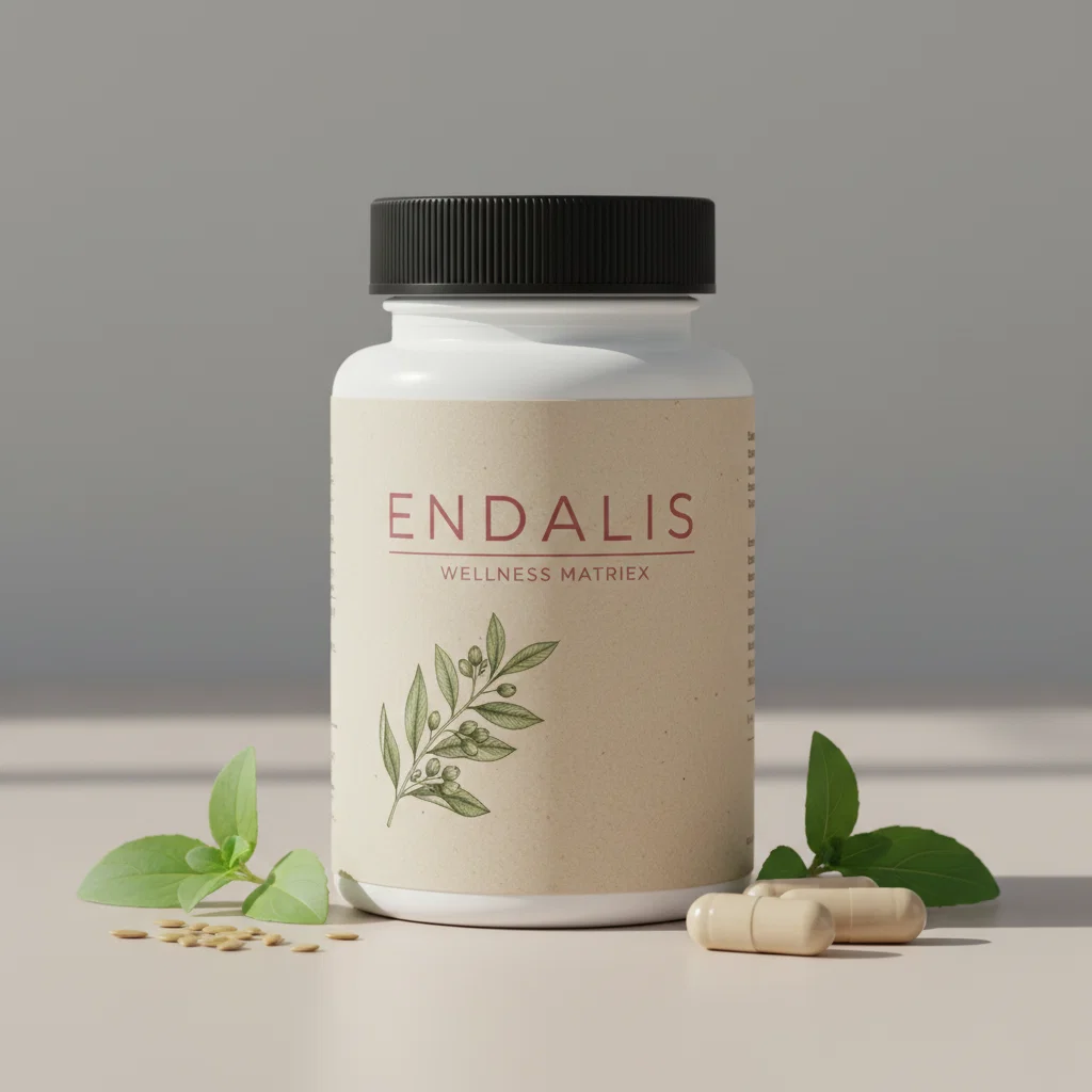 Endalis Wellness Matrix glasburk med trälock, kosttillskott 90 kapslar